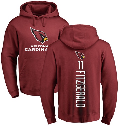 Arizona Cardinals Men Maroon Larry Fitzgerald Backer NFL Football #11 Pullover Hoodie Sweatshirts->nfl t-shirts->Sports Accessory